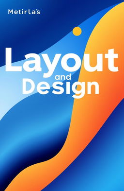 A visually stunning book cover for 'Layout and Design', showcasing modern design principles with a blend of minimalistic and bold typography