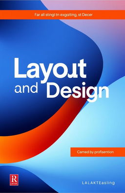 A visually stunning book cover for 'Layout and Design', showcasing modern design principles with a blend of minimalistic and bold typography