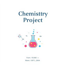 A clean and simple cover page layout for a chemistry project