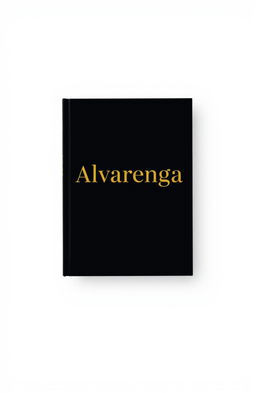 A sleek, all black book cover featuring the title 'Alvarenga' prominently displayed in bold golden font