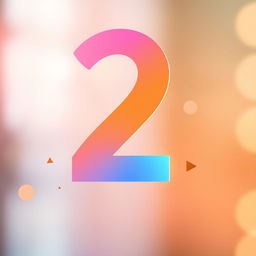 A picture featuring the number 2 in a vibrant and dynamic style