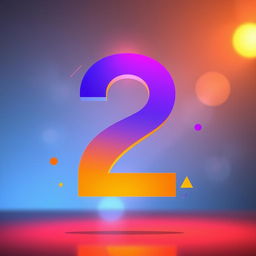 A picture featuring the number 2 in a vibrant and dynamic style