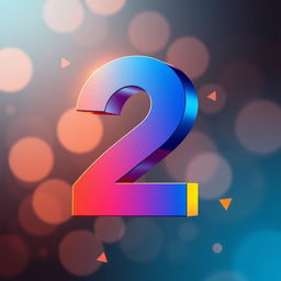 A picture featuring the number 2 in a vibrant and dynamic style