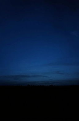A dramatic dusky sky dominates the background, shifting from deep indigo to faint hints of a rising sun, symbolizing hope amid despair