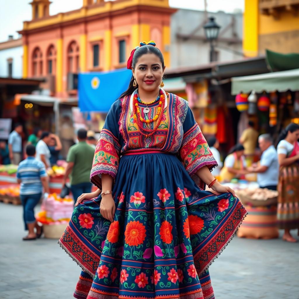 A traditional outfit from Guadalajara, showcasing vibrant colors and intricate patterns typical of Jalisco's culture