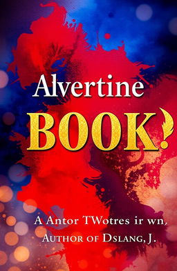A visually striking cover page for a book, featuring an abstract design with vibrant colors like deep blue, fiery red, and shimmering gold