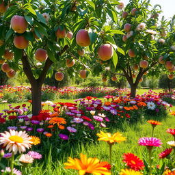 A beautiful garden filled with vibrant flowers in various colors