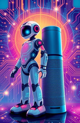 A visually captivating illustration showcasing the concepts of Muzero AI and Alexa AI