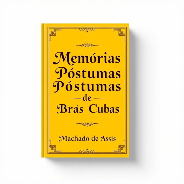 An elegant book cover design for 'Memórias Póstumas de Brás Cubas' by Machado de Assis