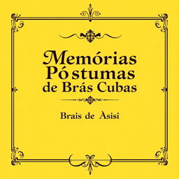 An elegant book cover design for 'Memórias Póstumas de Brás Cubas' by Machado de Assis