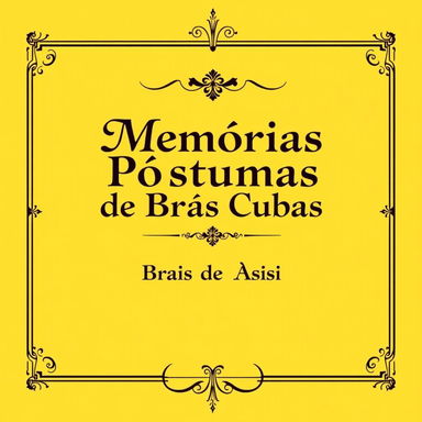 An elegant book cover design for 'Memórias Póstumas de Brás Cubas' by Machado de Assis