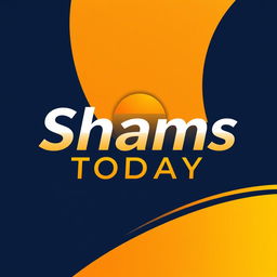 A professional logo design for a news page named 'Shams Today', featuring a modern, sleek, and bold typography for the text 'Shams Today'