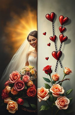 A poetic representation of the contaminants of marriage, depicted through a conceptual artwork