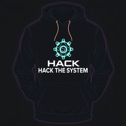 A stylish and edgy hoodie design featuring a small logo that incorporates the elements of hacking tools such as Nmap, SQLmap, and Metasploit