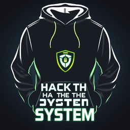 A stylish and edgy hoodie design featuring a small logo that incorporates the elements of hacking tools such as Nmap, SQLmap, and Metasploit