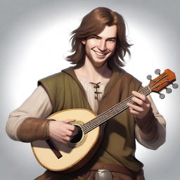 An ultra-realistic image of a Dungeons & Dragons bard character