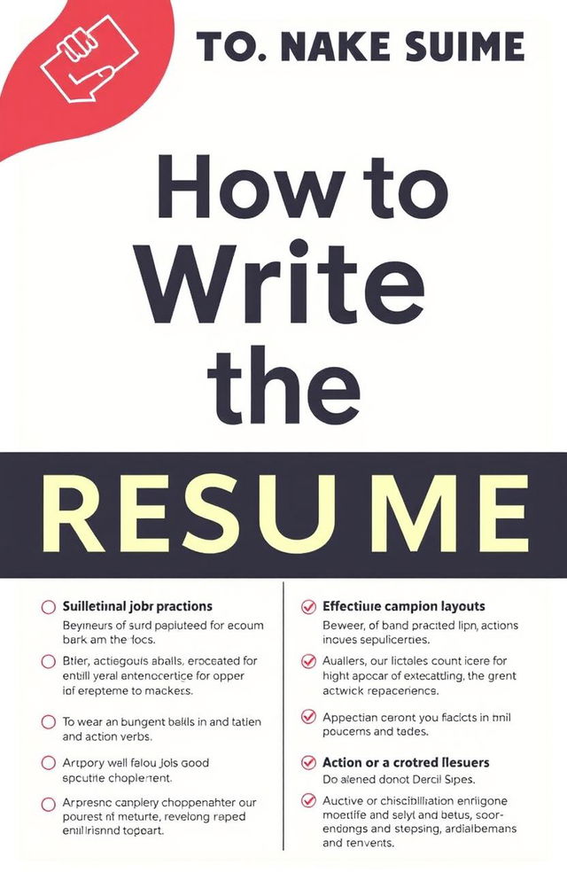 A comprehensive guide on how to write the ultimate resume, featuring sections on best practices, formatting, and tips for tailoring resumes to specific job applications