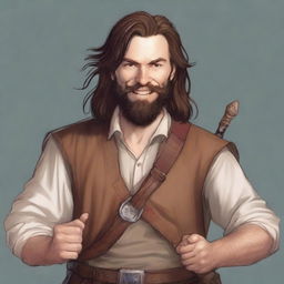 A high-quality, ultra-realistic comic-style image of a Dungeons & Dragons bard character