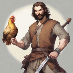 A high-quality, ultra-realistic comic-style image of a Dungeons & Dragons bard character is depicted