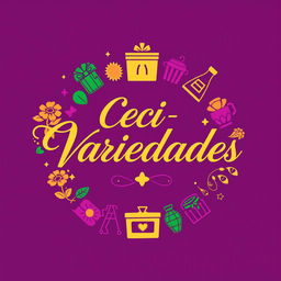 A stylish and modern logo design for 'Ceci Variedades'