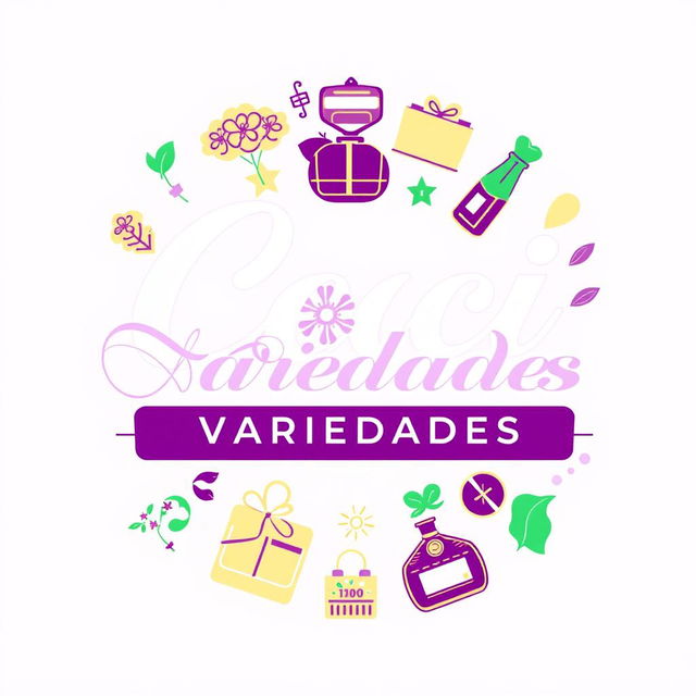 A stylish and modern logo design for 'Ceci Variedades'