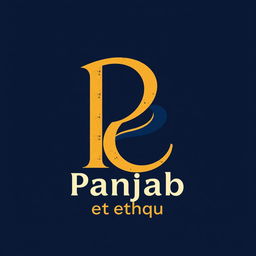 A flat vector, illustrative-style wordmark logo design for an Instagram page named 'Panjab ethique'