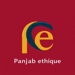 A flat vector, illustrative-style wordmark logo design for an Instagram page named 'Panjab ethique'