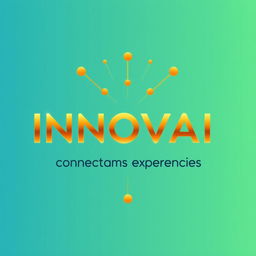 Crea un logo empresarial para la marca "INNOVAI" que integre la frase "conectamos experiencias"