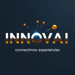 Crea un logo empresarial para la marca "INNOVAI" que integre la frase "conectamos experiencias"