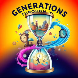A visually striking poster illustrating the concept of generations and time travel