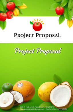 A professional project proposal document for Sun Apple Lanka Pvt Ltd, an exporter of fresh fruits and vegetables