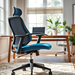 An ergonomic office chair designed for comfort and productivity, featuring a sleek modern design