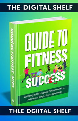 A visually appealing and informative book cover for 'Guide to Fitness Success' by The Digital Shelf