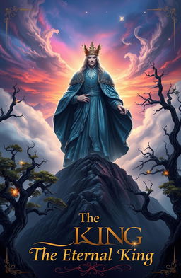 An imaginative cover design for a fantasy novel titled 'The Eternal King'