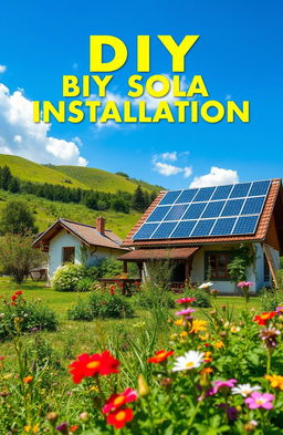 A picturesque landscape showcasing a DIY solar installation in Bulgaria
