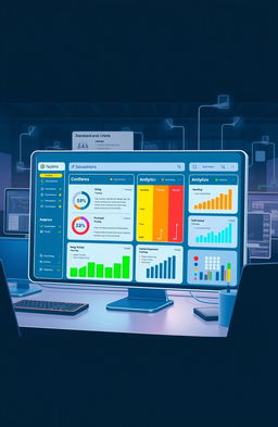 A detailed illustration of an institutional standards assessment application interface