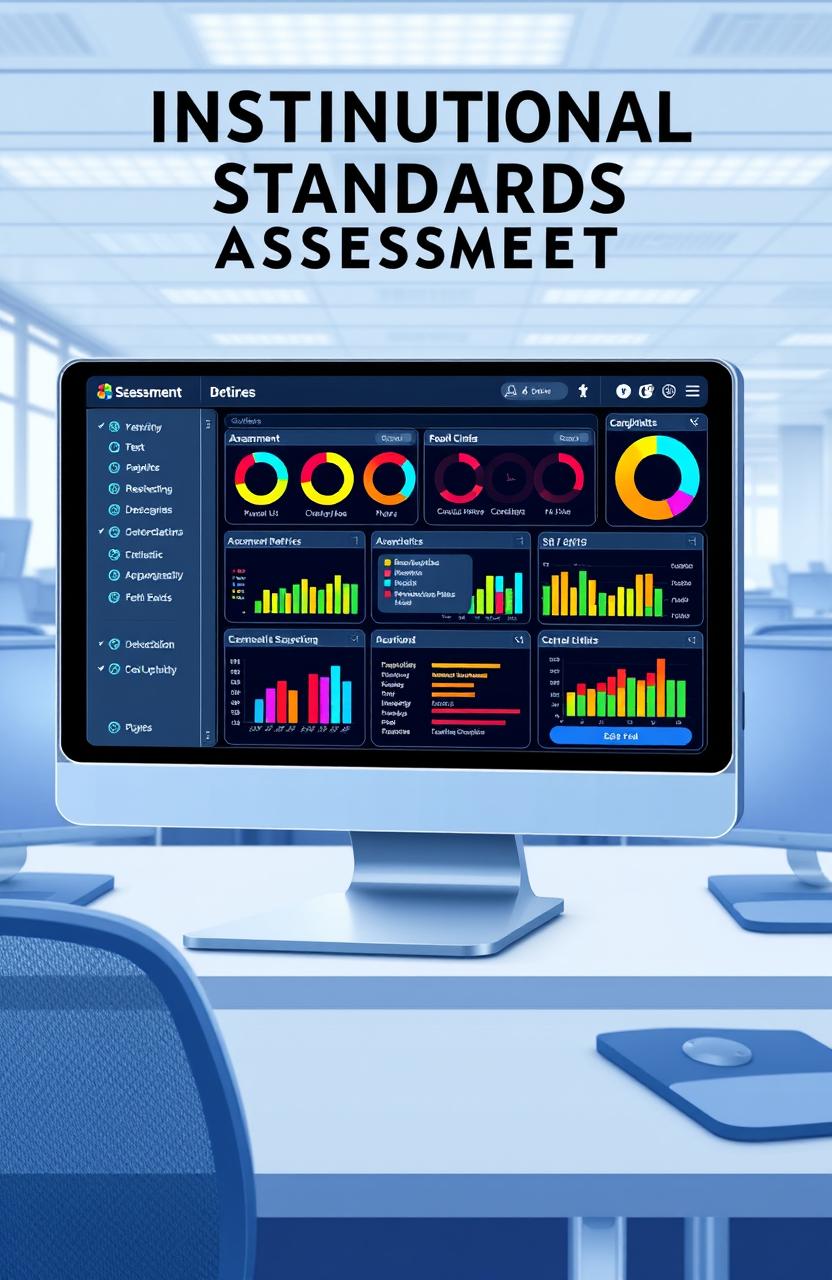 A detailed illustration of an institutional standards assessment application interface