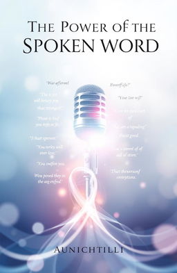 A visually stunning cover design for a book titled 'The Power of the Spoken Word'