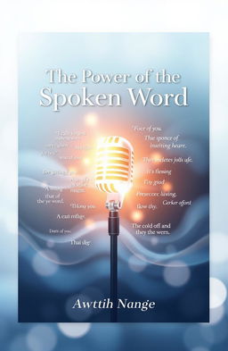 A visually stunning cover design for a book titled 'The Power of the Spoken Word'