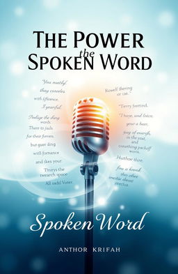 A visually stunning cover design for a book titled 'The Power of the Spoken Word'