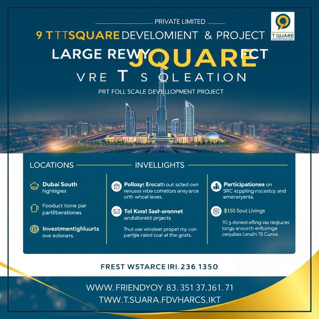 9 T SQUARE Private Limited Dubai - Large-Scale Development Project poster
