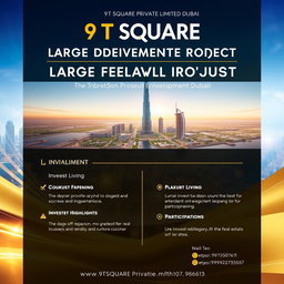 9 T SQUARE Private Limited Dubai - Large-Scale Development Project poster
