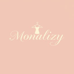 An elegant and modern logo design for a clothing shop named 'Monalizy'