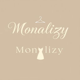 An elegant and modern logo design for a clothing shop named 'Monalizy'