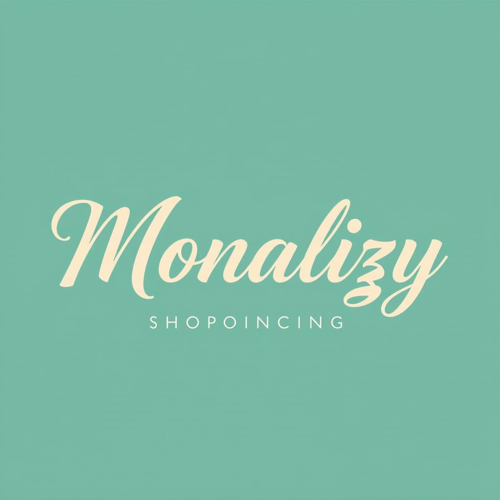 An elegant and modern logo design for a clothing shop named 'Monalizy'