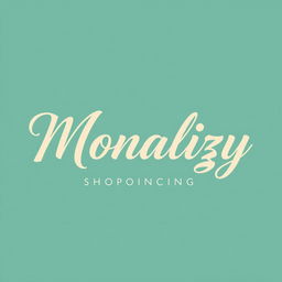 An elegant and modern logo design for a clothing shop named 'Monalizy'