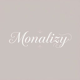 An elegant logo design for a clothing shop named 'Monalizy'