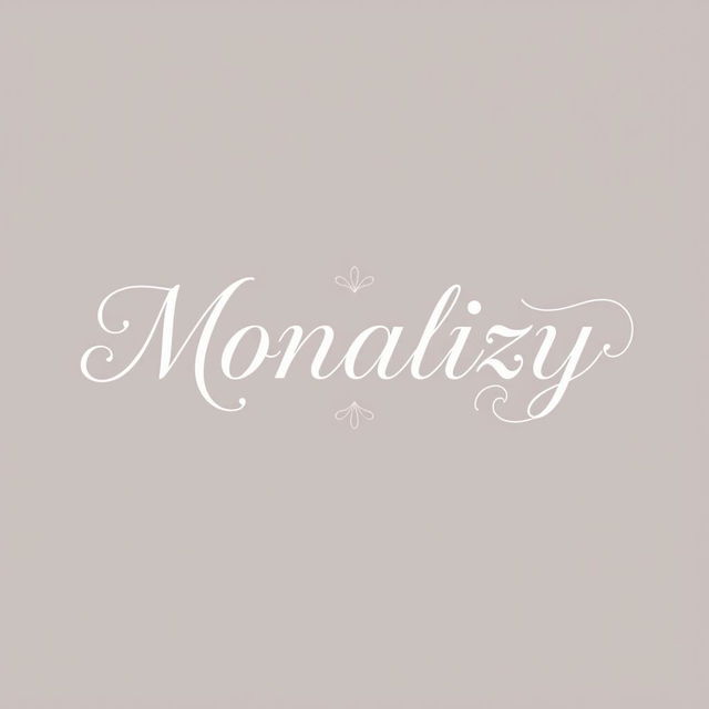 An elegant logo design for a clothing shop named 'Monalizy'