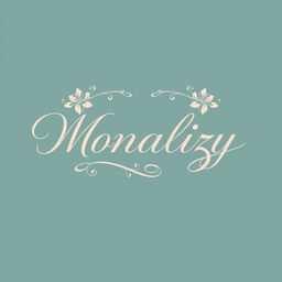 An elegant logo design for a clothing shop named 'Monalizy'