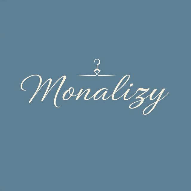 An elegant and modern logo design for a clothing shop named 'Monalizy'